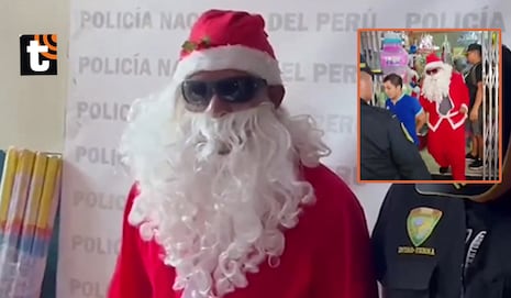 Policía disfrazado de Papá Noel se camufla entre comerciantes e incauta pirotécnicos en almacén clandesti...