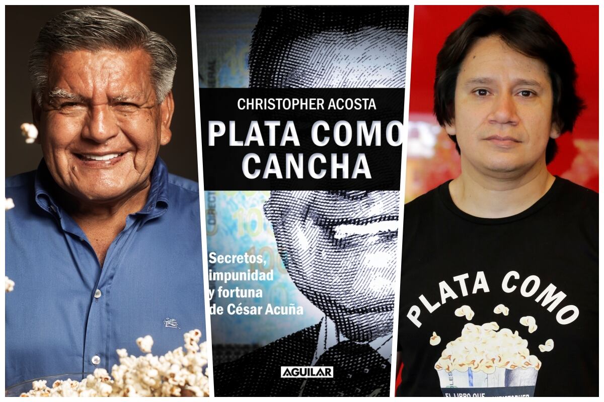 César Acuña (izquierda) es la materia de investigación del libro "Plata como cancha", del periodista Christopher Acosta. (Foto: Jessica Vicente/José Rojas/GEC)