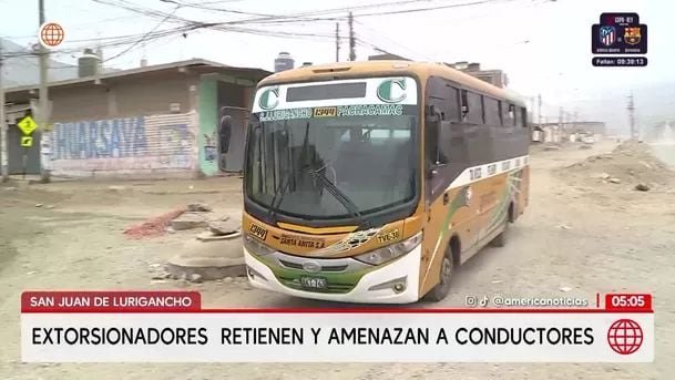 Extorsionadores amenazan a trabajadores de empresa de transportes Santa Rosita en SJL. Foto: América Noticias