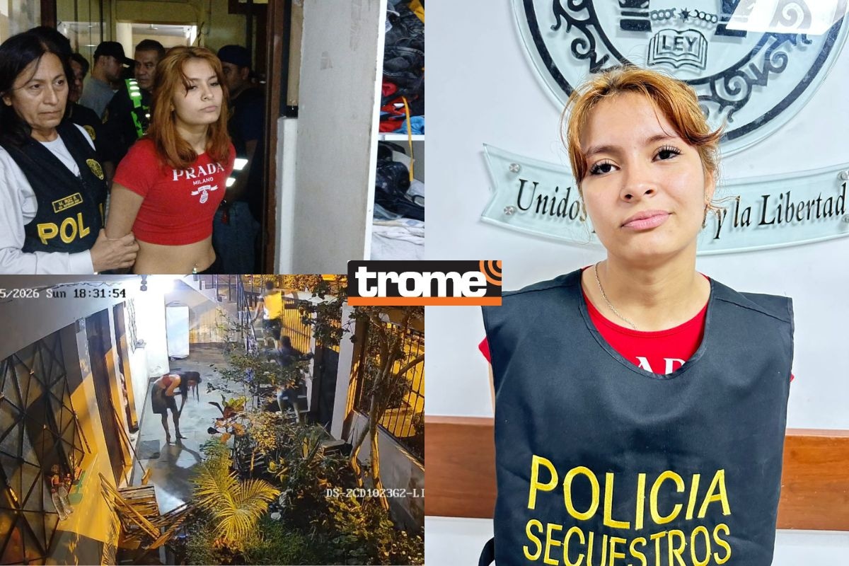 Alias 'La Cortadedos' fue detenida. En otra imagen, una de sus cómplices intentó escapar por una casa y se fracturó el brazo. | Composición Trome