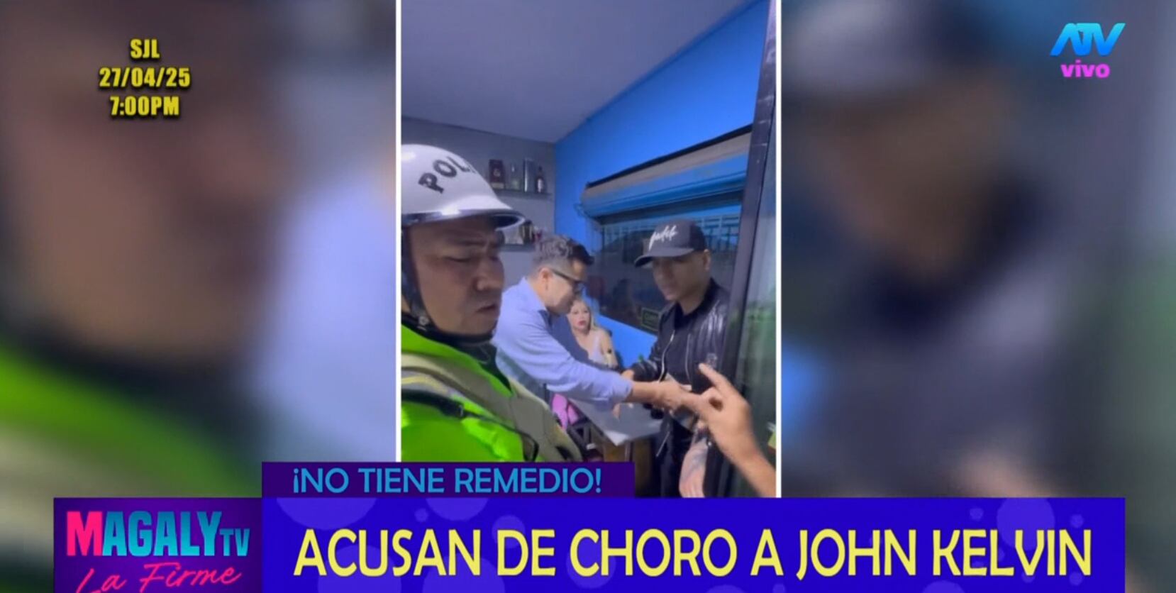 John Kelvin intervenido por la policía por robo de celular a exvedette.