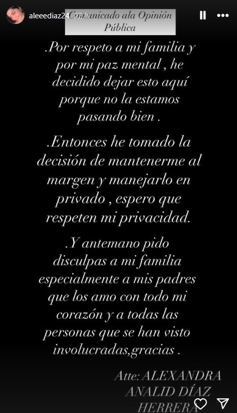 'La Gordibuena' lanza nuevo comunicado tras negar amenazas de Roberto Guizasola.