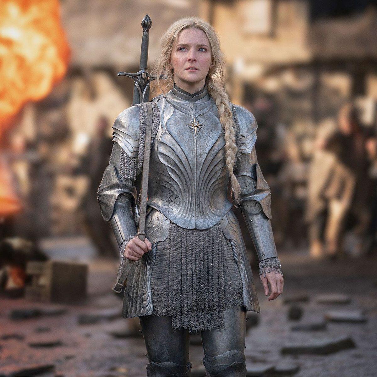 Con una armadura como la de Galadriel de “Los anillos del poder” dejarás impactado a todos en Halloween (Foto: Prime Video)