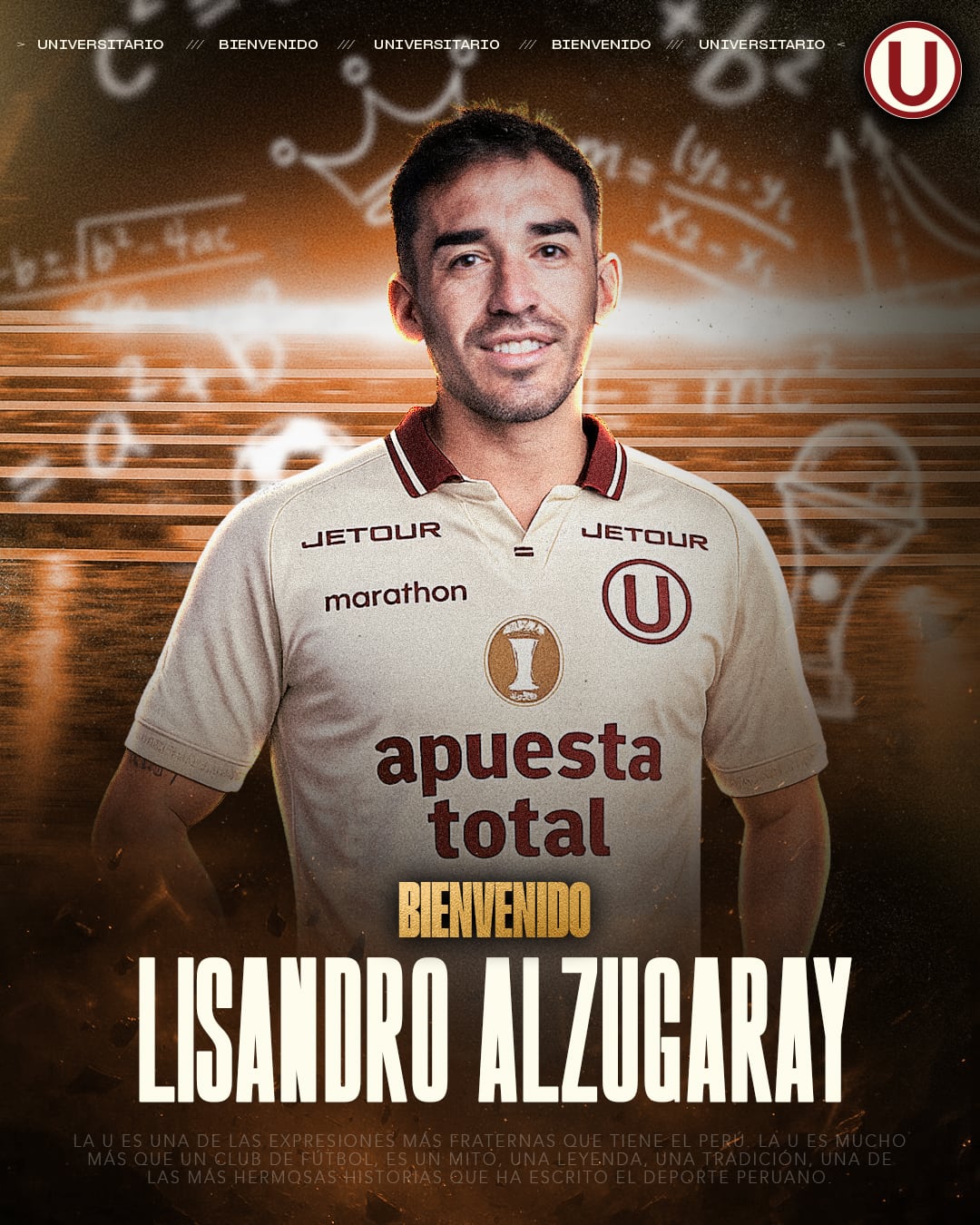 Así le dio la bienvenida la 'U' a su nuevo futbolista. (Foto: Universitario)