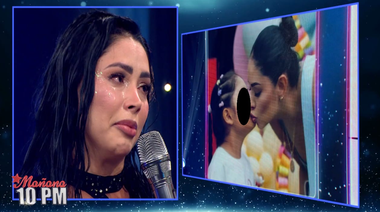 Pamela Franco se quiebra al hablar de su hija en el programa ‘Sábado Súper Star’.