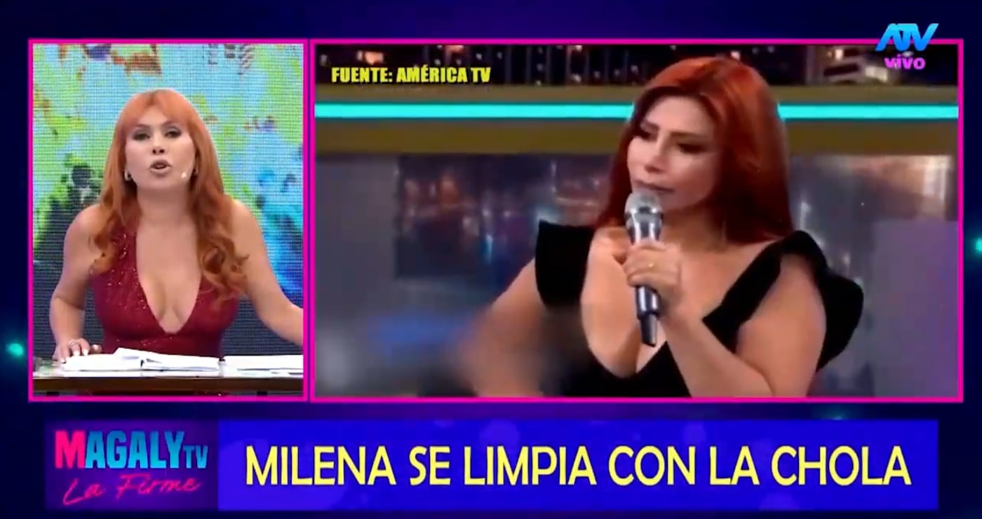 Milena Zárate y Greissy Ortega se pelearon afuera del set de América TV, según Magaly.