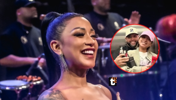 TROME - ¿Paula Arias enamorada de productor? Lucen felices y abrazados: “Amor, que tengas el mejor...”