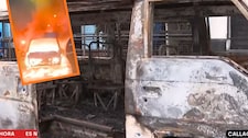 Callao: Extorsionadores incendian combi de transporte público | VIDEO