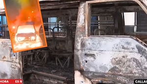 Callao: Extorsionadores incendian combi de transporte público | VIDEO