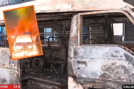Callao: Extorsionadores incendian combi de transporte público | VIDEO
