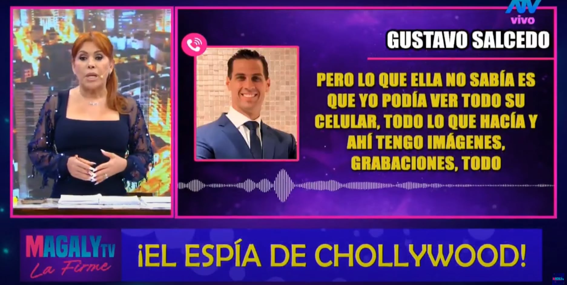 Periodista revela que Gustavo Salcedo habría espiado los celulares de Maju Mantilla y Christian Rodríguez. (Foto: ATV)