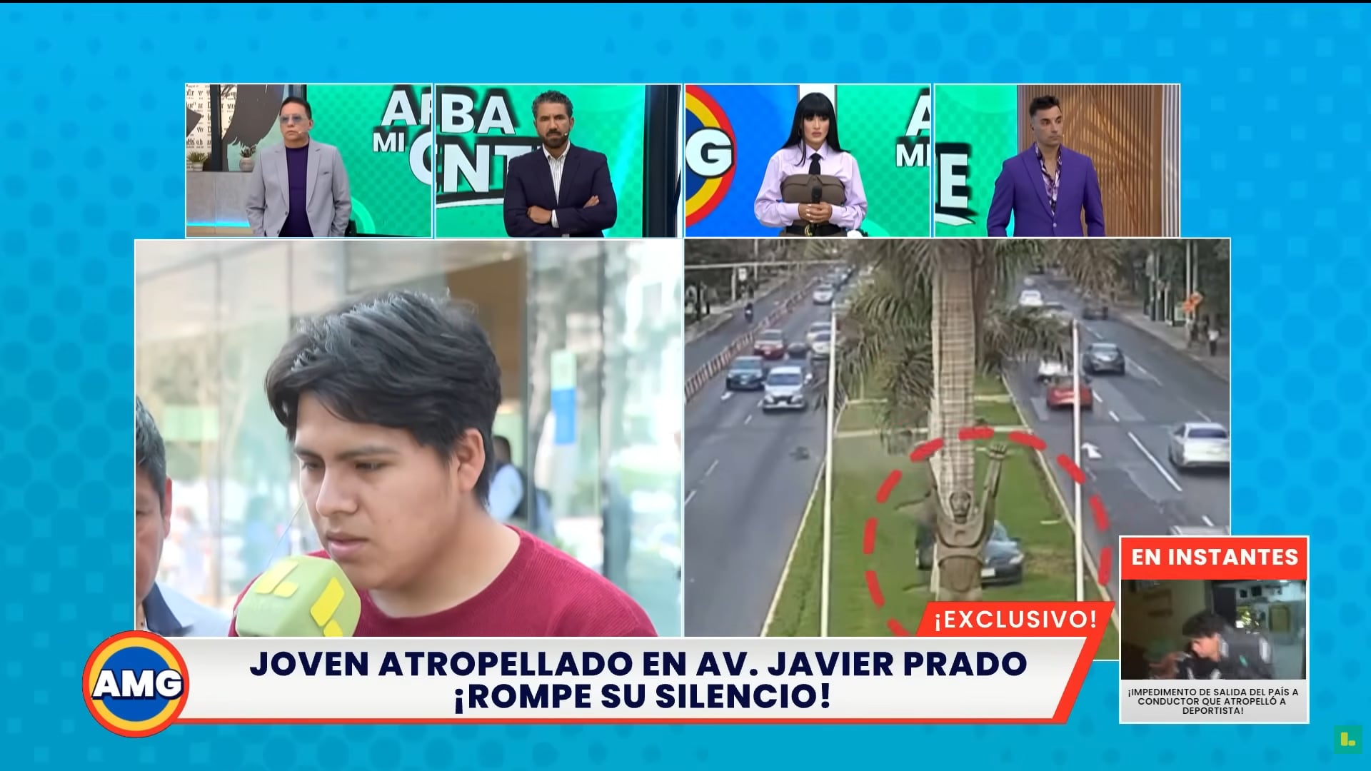 Sale al frente el chico que fue atropellado en la Av. Javier Prado. (Fuente: Latina)
