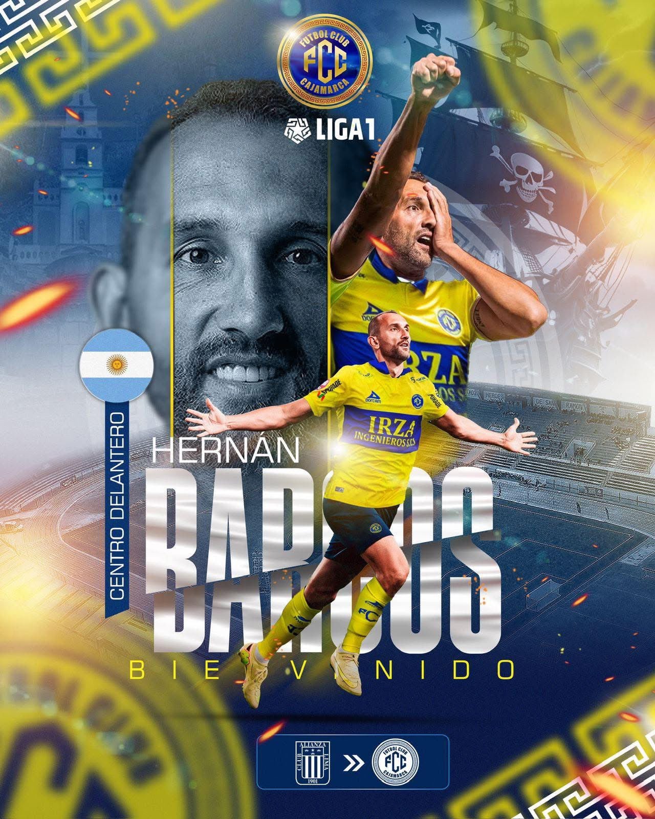 FC Cajamarca anunció oficialmente la llegada de Hernán Barcos. (Foto: Facebook)