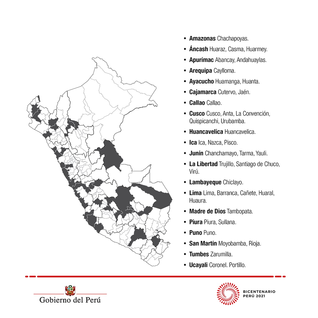 Provincias en alerta sanitaria extremohasta el 9 de mayo.