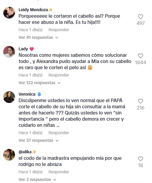 Rodrigo Cuba le cortó el cabello a su hija Mia. (Foto: TikTok)