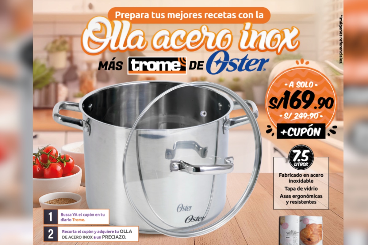 Promoción de olla de acero Oster