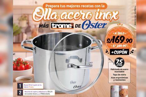 Oster lanza olla de acero inoxidable con precio especial para los lectores de Trome