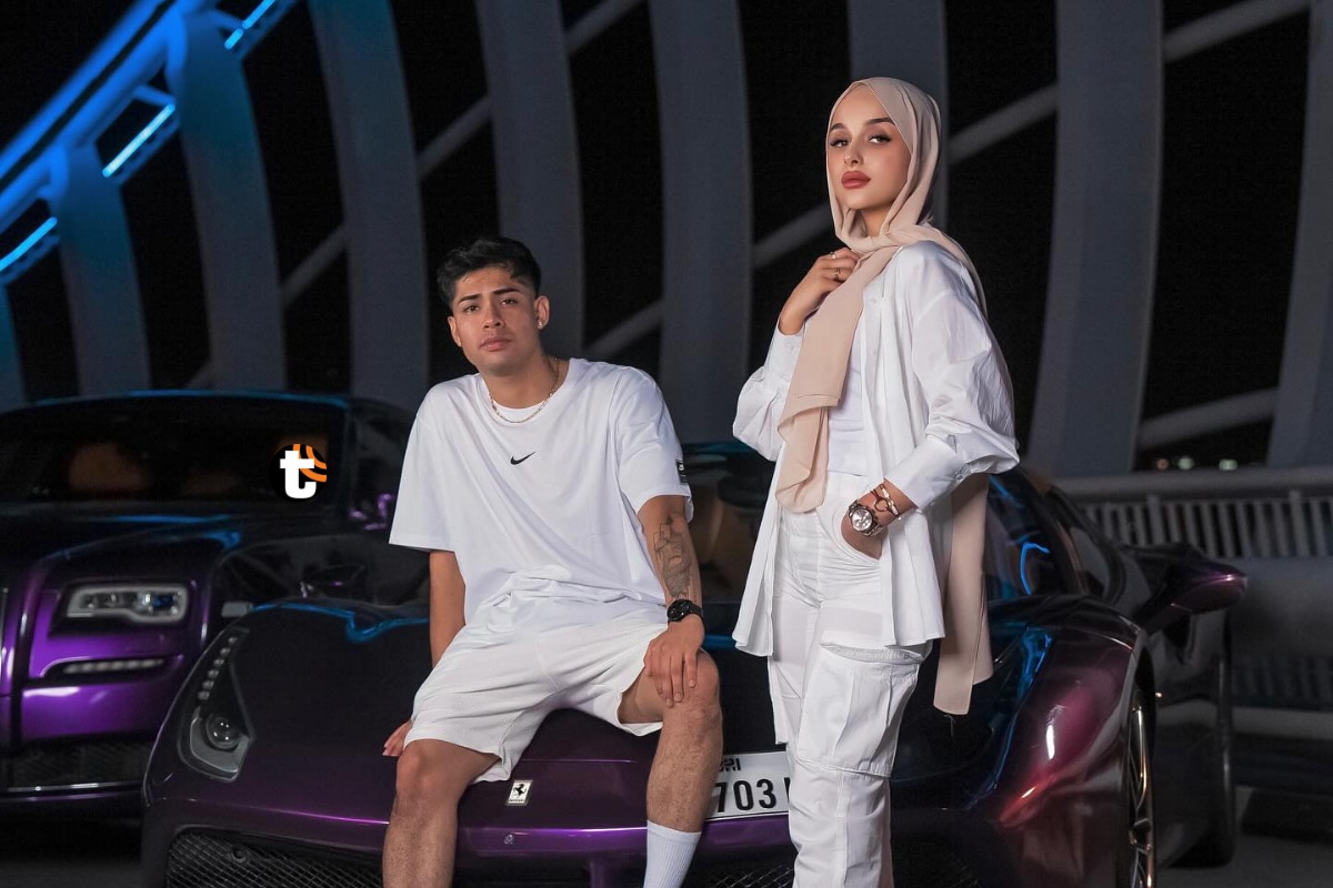 Douha Laribi, la millonaria tiktoker que es pareja del influencer peruano 'Cañita'.