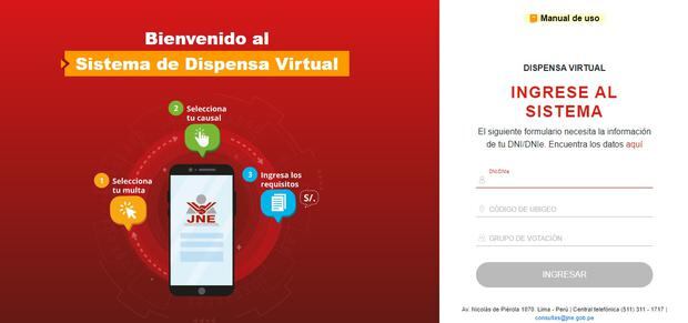 Página web del Jurado Nacional de Elecciones (JNE). (Foto: JNE)