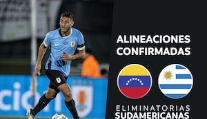 Alineaciones confirmadas, Venezuela vs. Uruguay Eliminatorias 2026