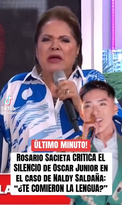 Rosario Sasieta critica a Óscar Junior, hijo del dueño de 'La Bella Luz' por no mostrarle su apoyo a Naldy Saldaña.