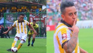 Christian Cueva anotó un tanto en su primer duelo con la camiseta del Juan Pablo II en la Liga1