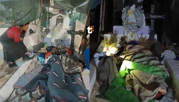 Arequipa: encuentran a anciano durmiendo sobre la tumba de su esposa