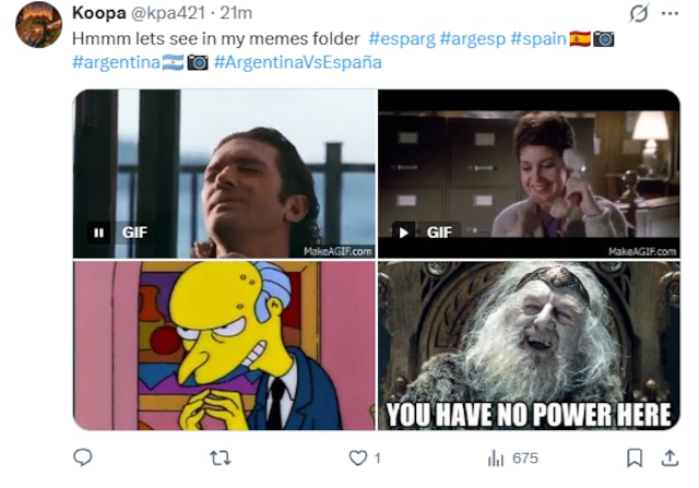 Los ‘mejores memes’ tras la victoria de España frente a Argentina.