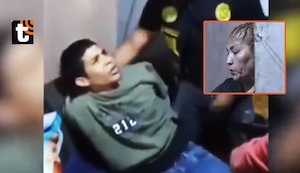 Extorsionador junto a su madre son detenidos con dinamita y armas en Surco: cobarde lloró tras ser descubierto