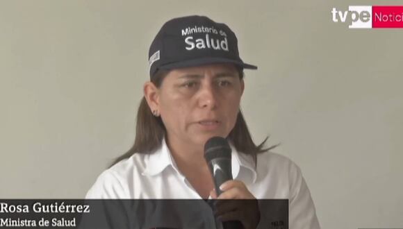Declaraciones de la ministra de Salud Rosa Gutiérrez