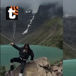 ¡De una foto al susto! Avalancha irrumpe en la laguna Humantay en Cusco y es captada por turistas