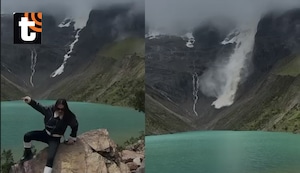 ¡De una foto al susto! Avalancha irrumpe en la laguna Humantay en Cusco y es captada por turistas