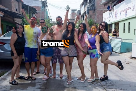 ¡Carnavales en Villa El Salvador! Familias lo despiden con jarana, piscina, pintura, globos y baldazos