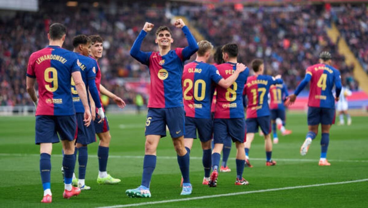 Barcelona celebra su victoria sobre la Real Sociedad por la fecha 26 de LaLiga. (Foto: Getty Images)
