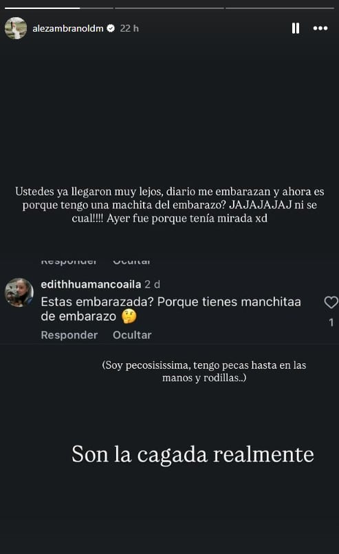 Aleska Zambrano confiesa que no se encuentra en la dulce espera.