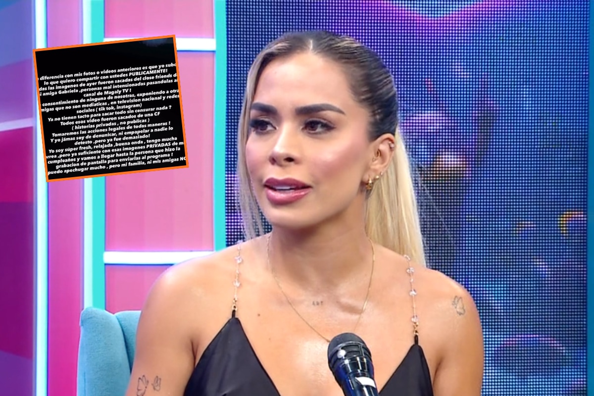 A modelo Vanessa López no le gustó que difundan video de su fiesta de cumpleaños. ( Captura Magaly Tv/ Instagram)