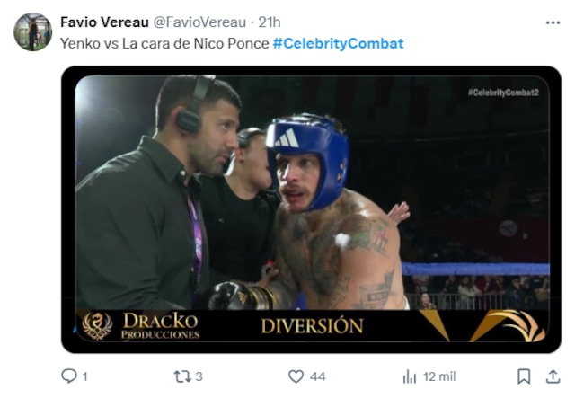 Nico Ponce VS. Jenko del Río en el Celebrity Combat.