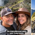 ¡Escapada romántica! Alejandro Sanz y Stephanie Cayo se dejan ver juntos en Machu Picchu