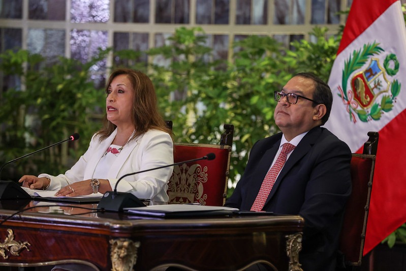 Dina Boluarte y Alberto Otárola presentaron logros del Gobierno en estos seis meses y cuestionaron la corrupción de la gestión de Pedro Castillo. (Foto: Presidencia del Perú)