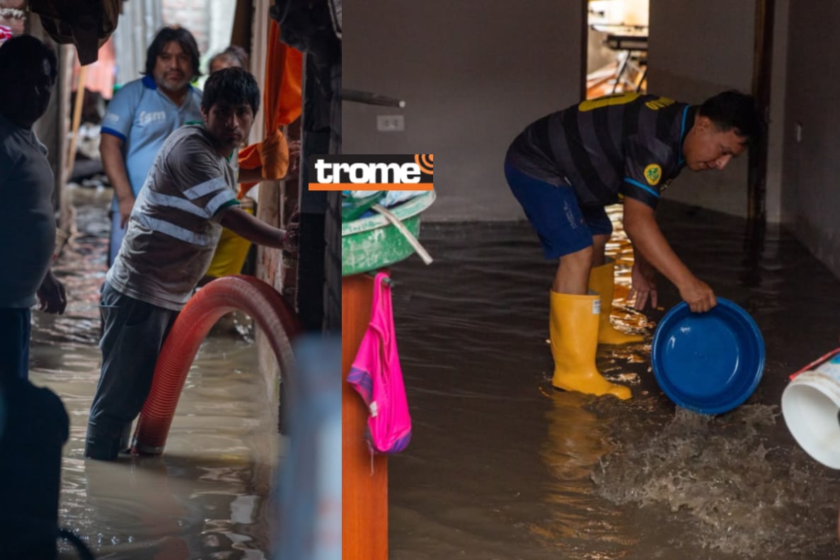 La llovizna que duró varias horas causó mayor afectación en vías y hogares de Villa El Salvador y Villa María del Triunfo. (Foto: Fernando Sangama / Trome).