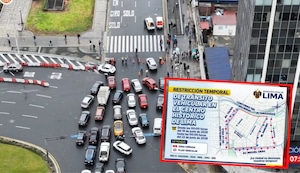 Restricción vehicular provoca largas colas de vehículos en Lima