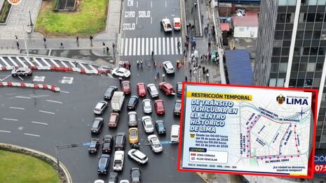 Restricción vehicular provoca largas colas de vehículos en Lima