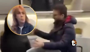 Peluchín y Magaly se cruzan en mismo vuelo: Esta fue la reacción de la urraca al ver a su examigo