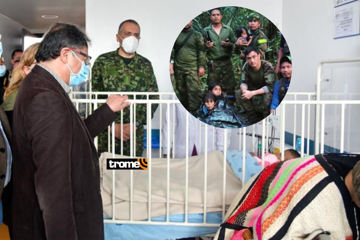 El presidente de Colombia, Gustavo Petro, visitó a los pequeños en el hospital.