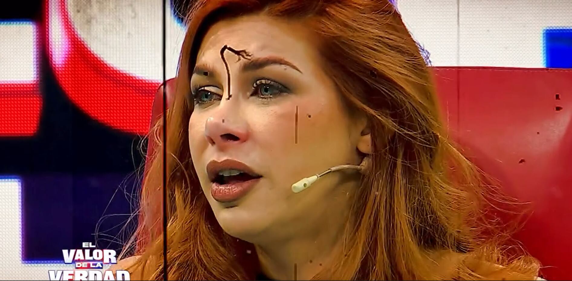 Modelo se quiebra en su participación en 'El valor de la verdad'. (Foto: Panamericana Televisión)