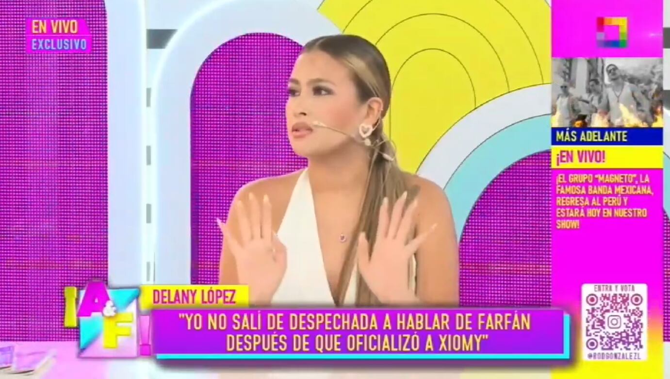 Delany López afila su lengua contra Jefferson Farfán.