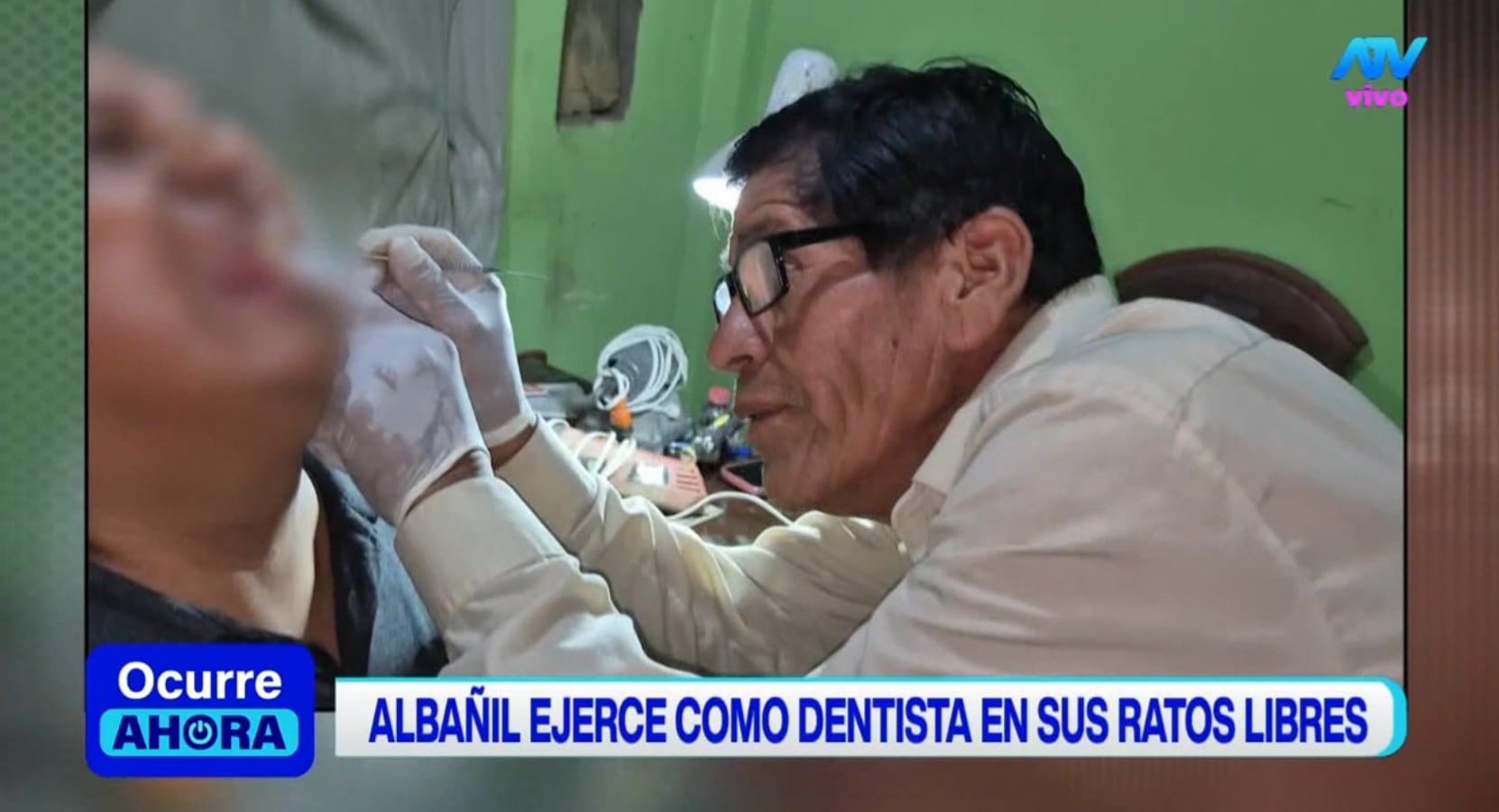 Albañil se hace pasar por dentista desde hace 25 años, según informe de ATV Noticias.