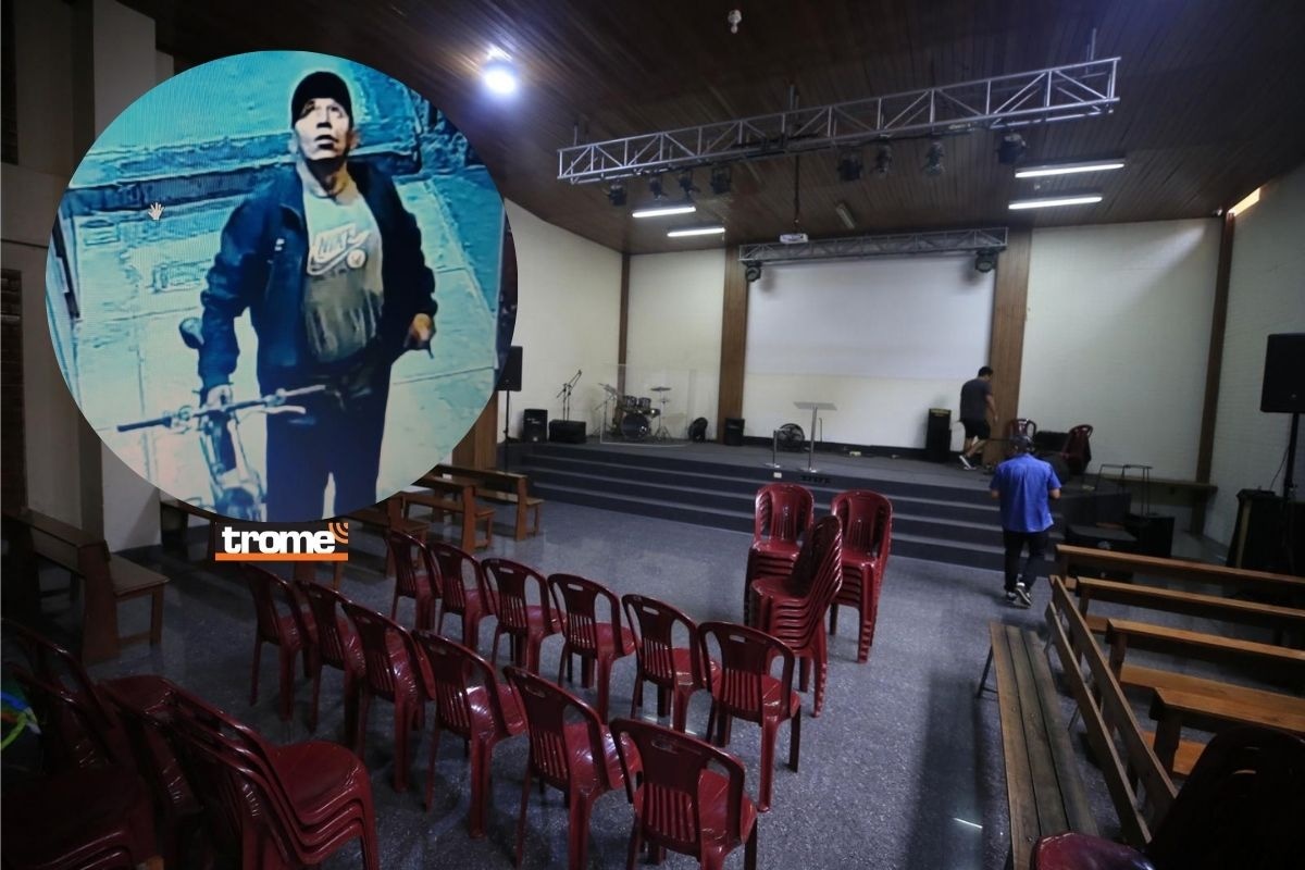 Delincuente se paseó por el templo y el salón de sonido para hurtar instrumentos musicales.