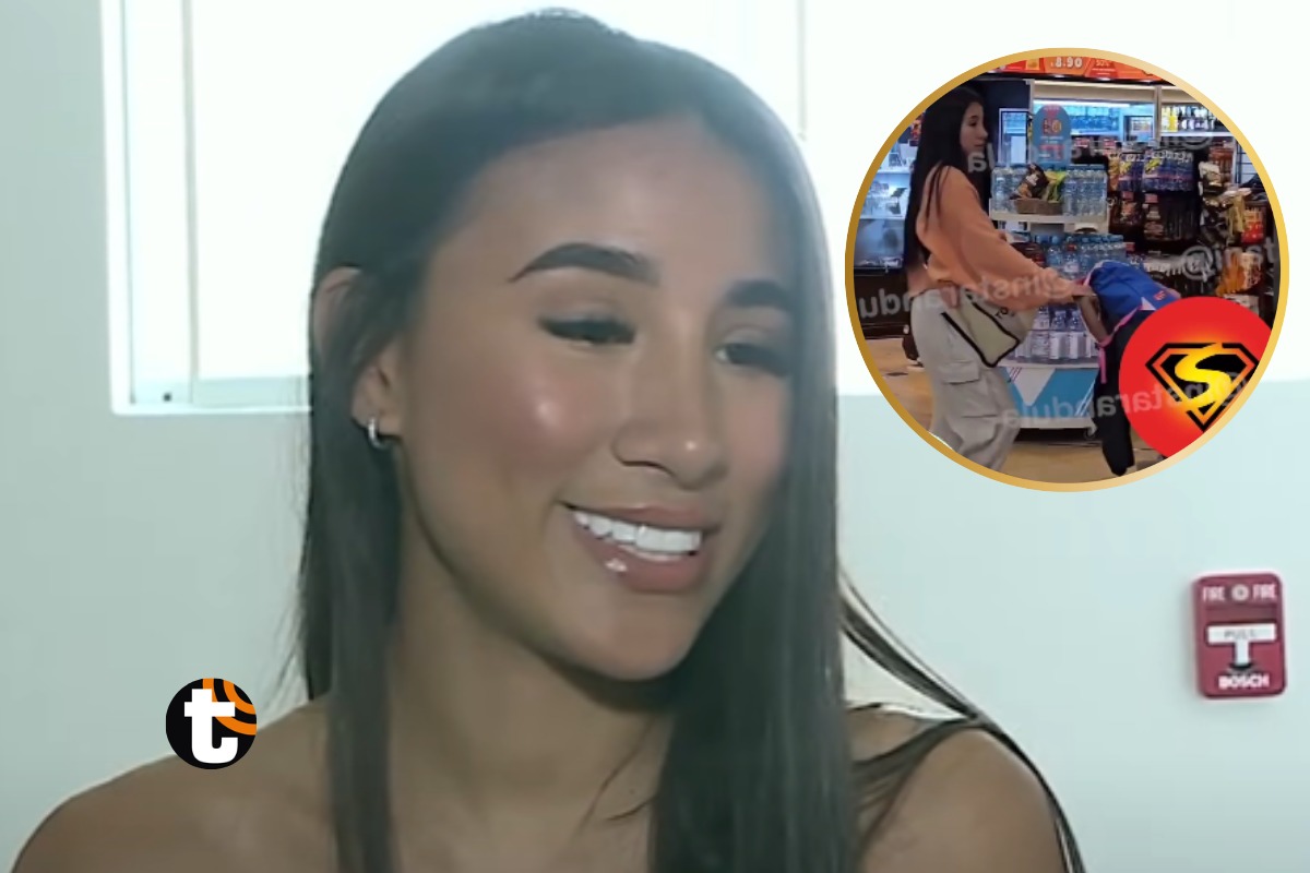 Samahara Lobatón captada en el Aeropuerto Jorge Chávez