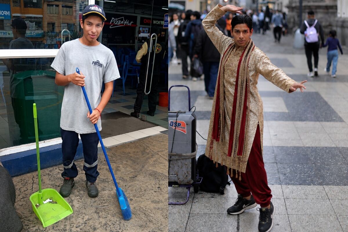 Trabaja en una empresa de limpieza, pero su gran pasión es bailar música hindú y anhela participar en películas de Bollywood. Foto: Antonio Melgarejo.